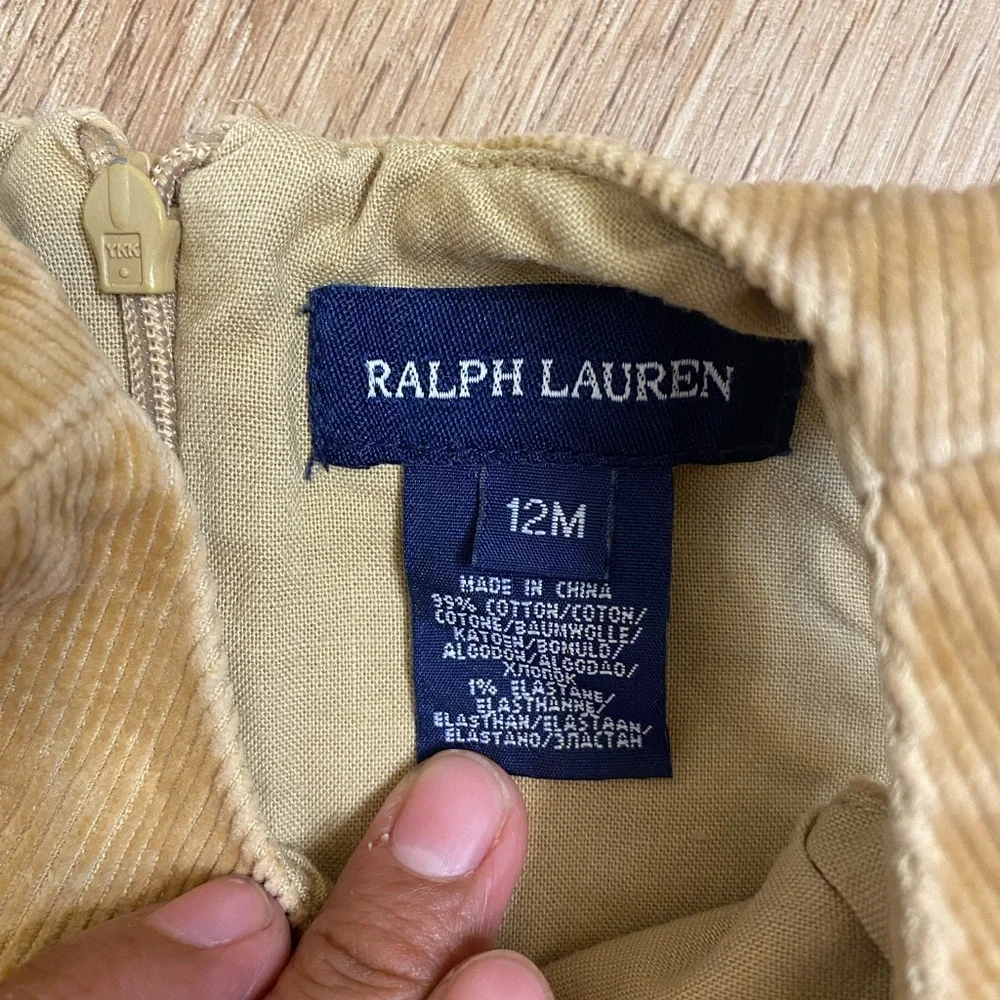 Vintage Ralph Lauren Tan Corduroy Dress
